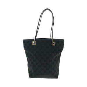 Gucci canvas GG bag black tote shoulder Black